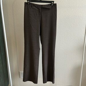 Brooks Brothers Straight leg Unlined Pants Brown Pinstripe